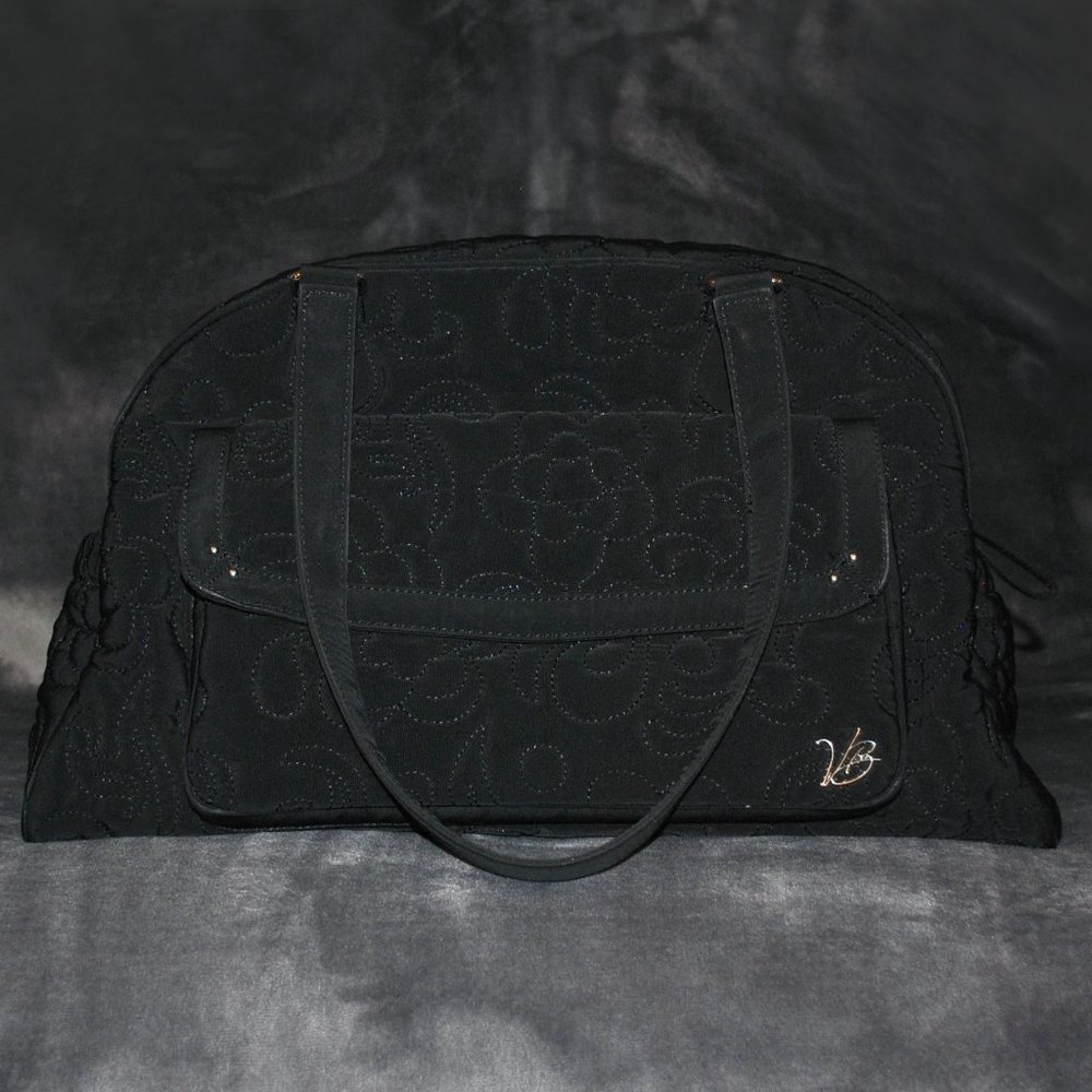 Vera Bradley Ultimate Baby Black Quilted Diaper Bag w/ Changing Pad - Picture 2 of 14